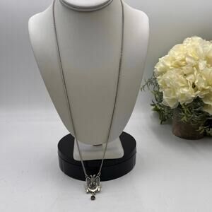 Robbins Co RI Sterling Silver Rite Freemasonry "SPES MEA IN DEO EST," Necklace